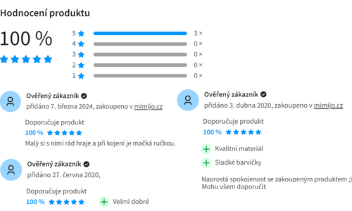 hodnoceni silikonove kojici korale -